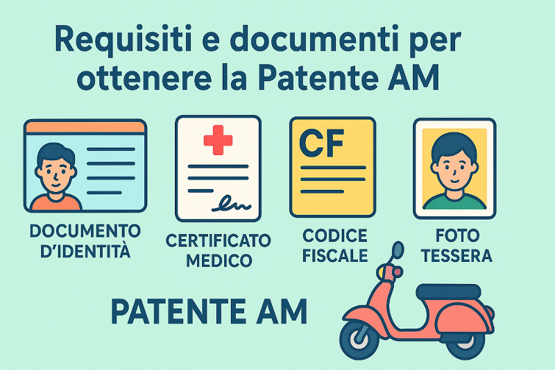 Requisiti e documenti necessari per ottenere la patente AM