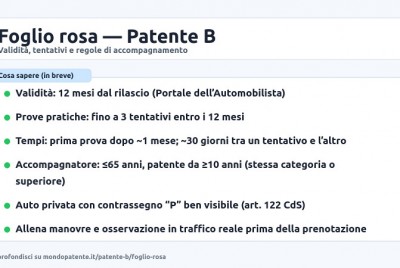 Foglio rosa patente B