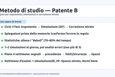 Metodo di studio patente B